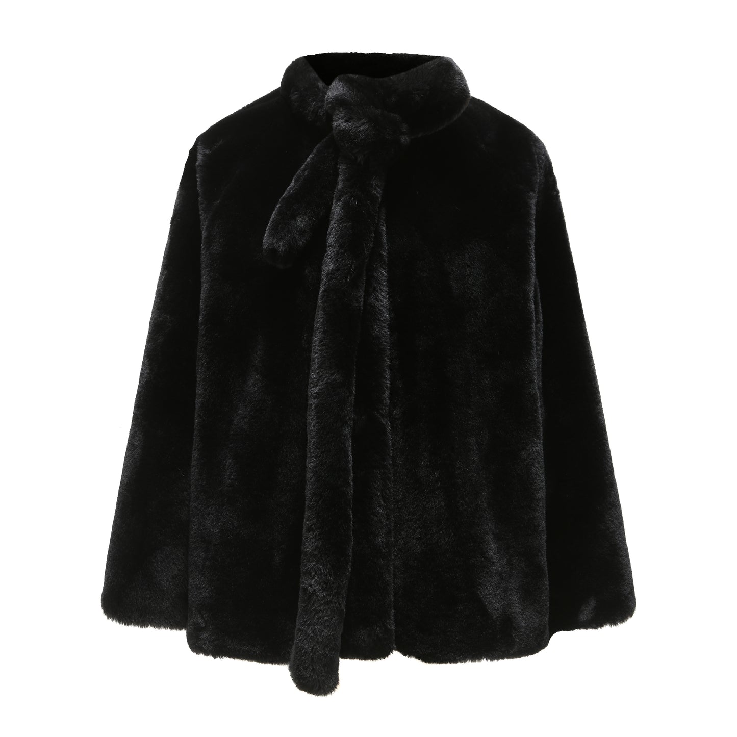 Faux fur coat cloak 005