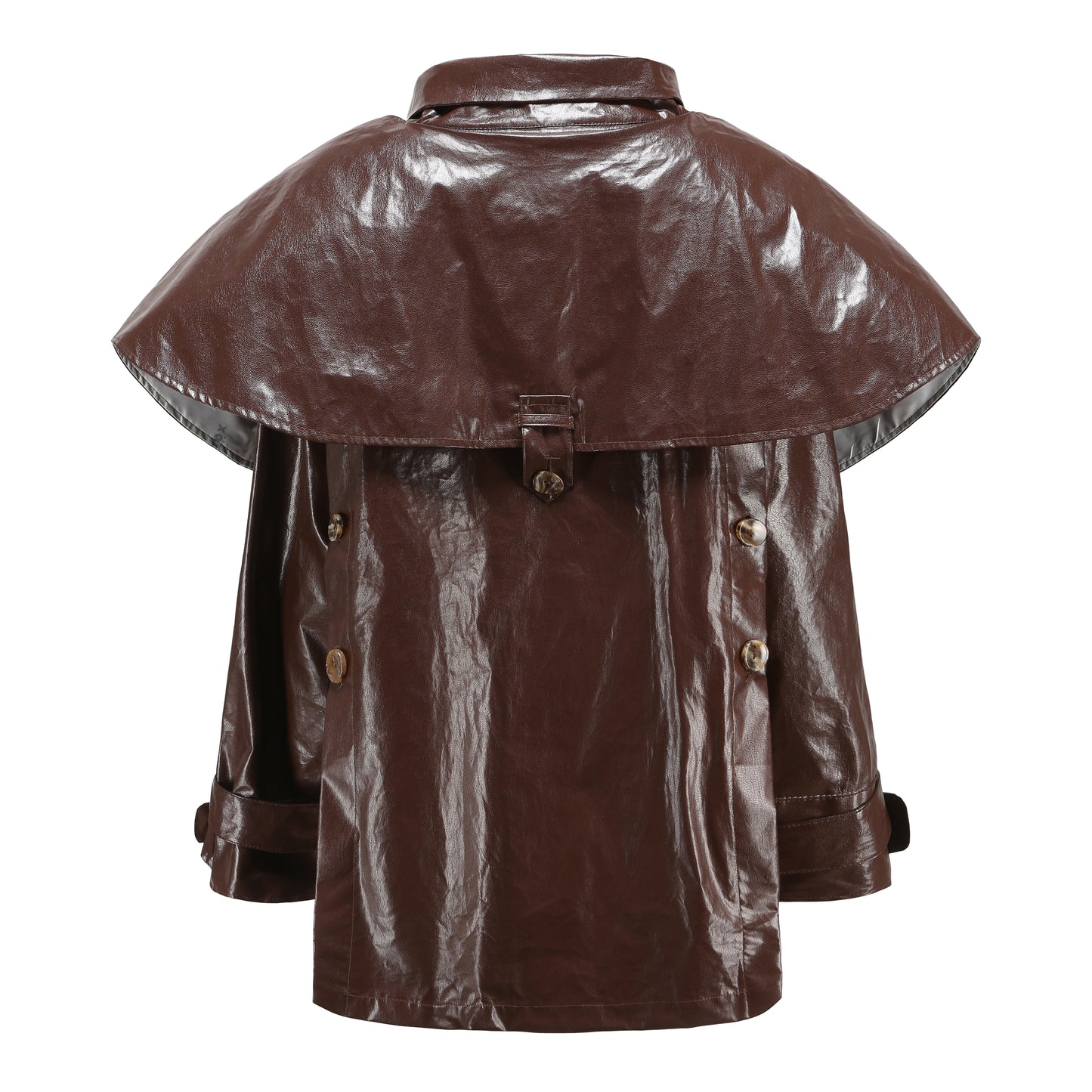 Faux leather coat